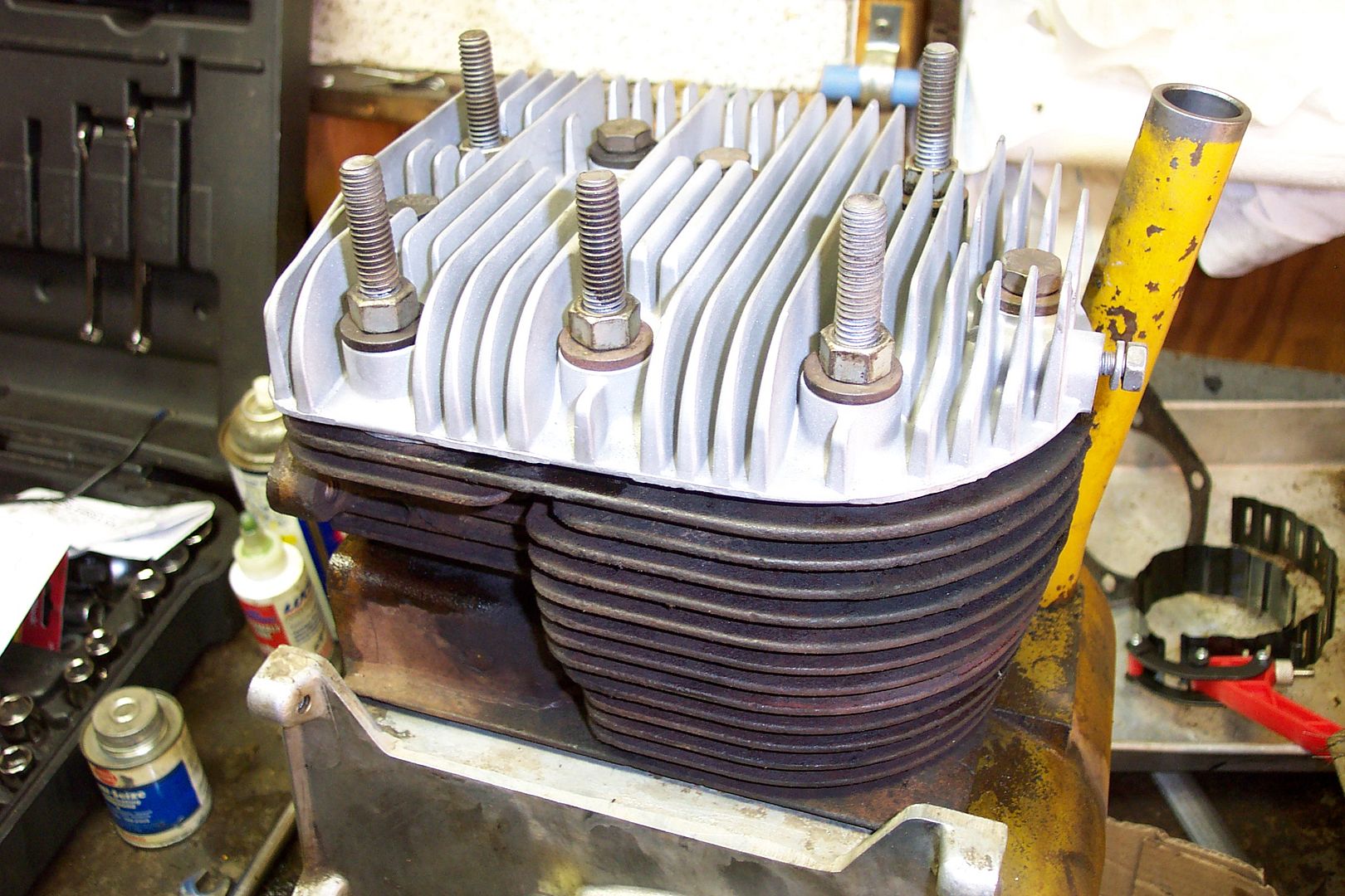 Cleaning & Resurfacing the Head and Pistons on a Kohler 301 Farmall Cub